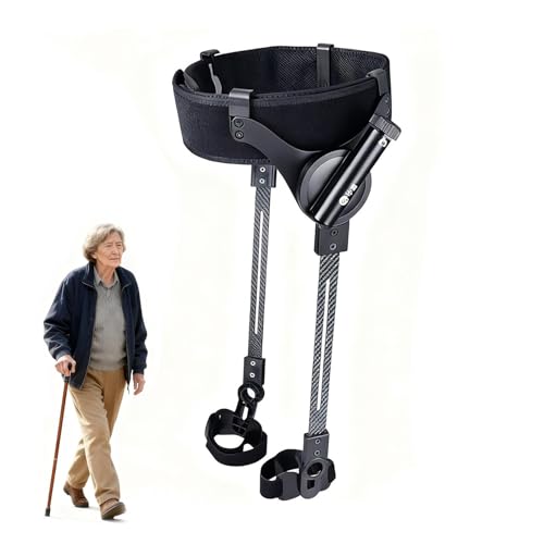 SHUMIAO Exoskelett Ergonomische Gehhilfe Mit Elektrischer Kraft, Leichte Gehhilfe Mit Bionischer Kraft, 3-Stufig Einstellbare Stärke Für Menschen Mit Eingeschränkter Mobilität bothlegs-L