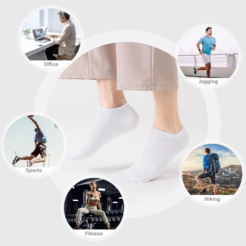 Mens Crew Socks Short Low Cut Comfort Breathable Casual Socks 3/6/12/18 pairs3