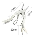 KEMLOZE Mini Portable Pocket Plier Keychain Tool – Stainless Steel Multifunctional Folding Pliers with Screwdriver, Compact Hand Tool Kit gallery image