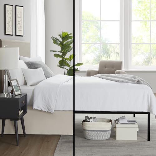Image of Nestl Linen Full XL Bed Skirt - Full XL Size Bed Skirt 14 Inch Drop - Brushed Microfiber Bed Skirts - Hotel Quality Pleated Bed Skirt - Shrinkage & Fade Resistant