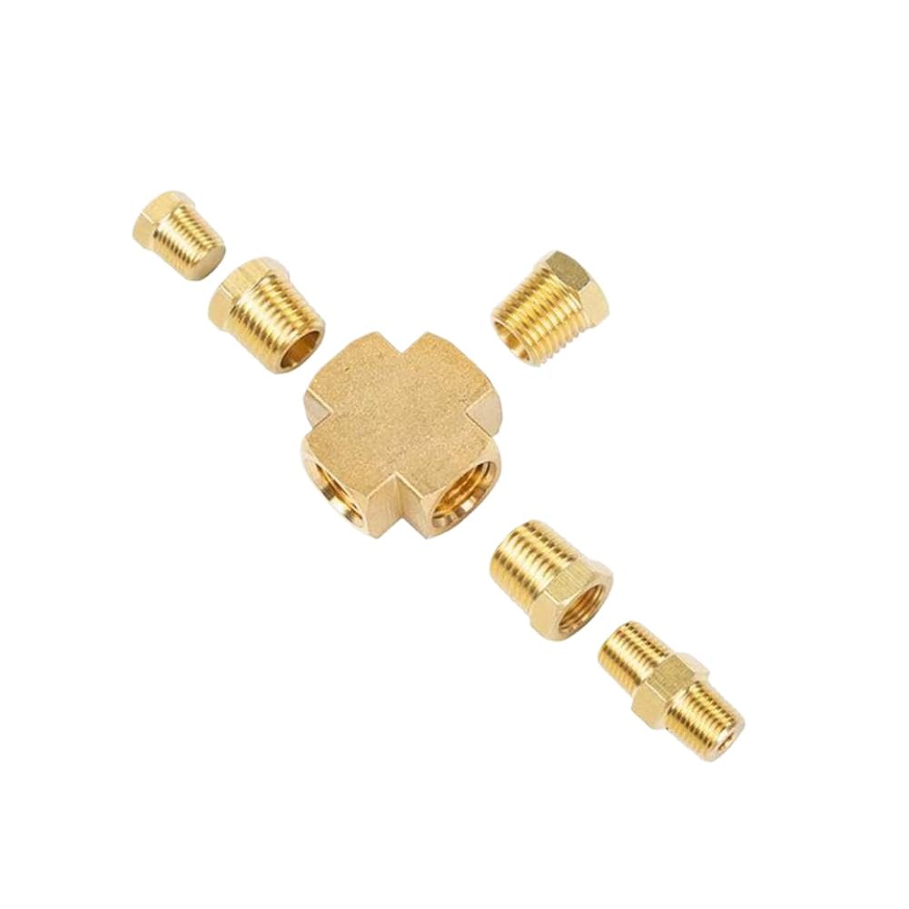 Distributore adattatore per auto per sensore pressione olio e temperatura olio 1/8 pollici-27 NPT 1/4 pollici-18 NPT