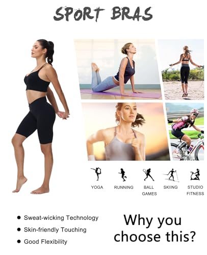 Image of MotoRun Bralettes for Women, Strappy Sports Bra Push up Bralette Sexy Bras Rave Top