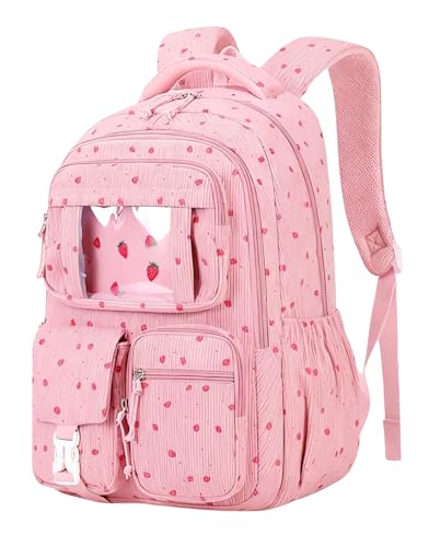 JiaYou Mochila casual colorida de dopamina para meninas, adequada para escola, viagens, atividades ao ar livre