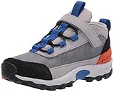 Columbia unisex child Columbia Youth Flow Borough Hiking Shoe, Steam, Cobalt Blue, 4 Big Kid US