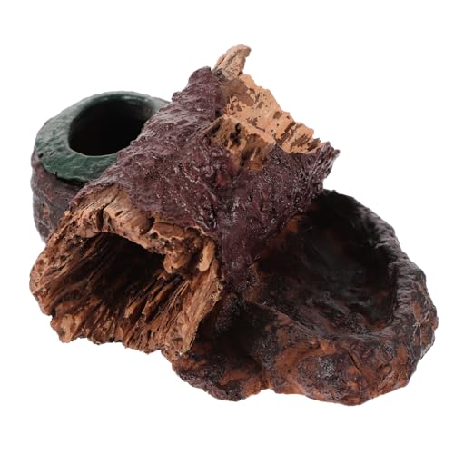 POPETPOP Crawling Pet Feeding Basin Durable Reptile Water Dish with for Tortoise Snake and Lizard Food and Water Holder for Terrarium
