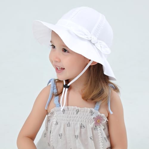 Toddler Kids Baby Girl Sun Hat Floppy Cotton Summer Hat 50+ SPF Protective2