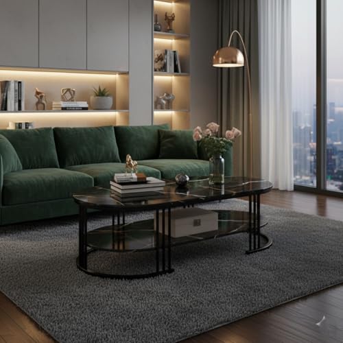 Image of Coffee Table Centre Table (Black White)