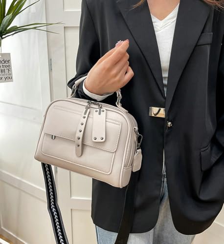 Trendy PU Leather Saddle Handbag Vintage Fashion Tote Shoulder Bag Commuter Travel Cross body Bag for Women 20254