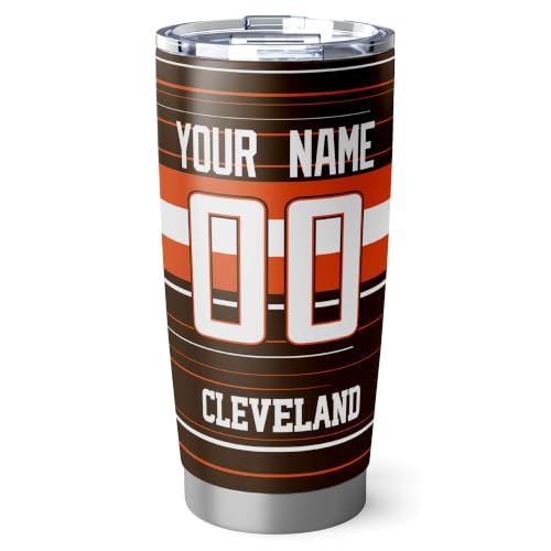 Image of Cleveland Tumbler 20oz Travel Mug Gifts Custom Name Number