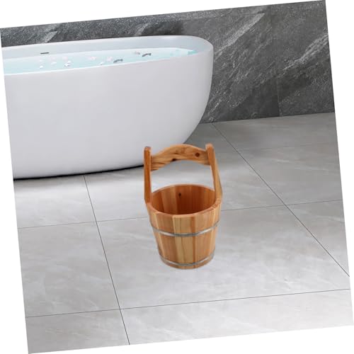 Balde de Madera para Pies Yardwe Artesanal Leakproof 14in miniatura 6