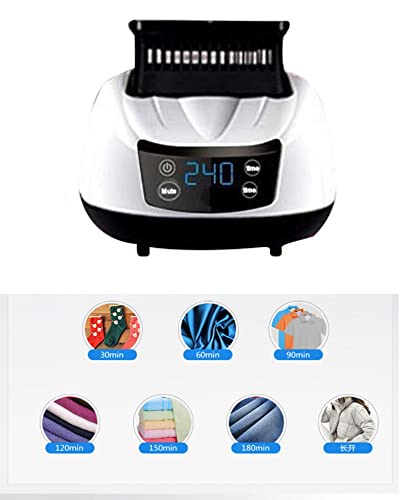 1500W/ 2000W draagbare wasdroger Stille droger Sterilisatiedroger Timing 240 min voor Travel Home Hotel (Size : 1500W) - Image 3