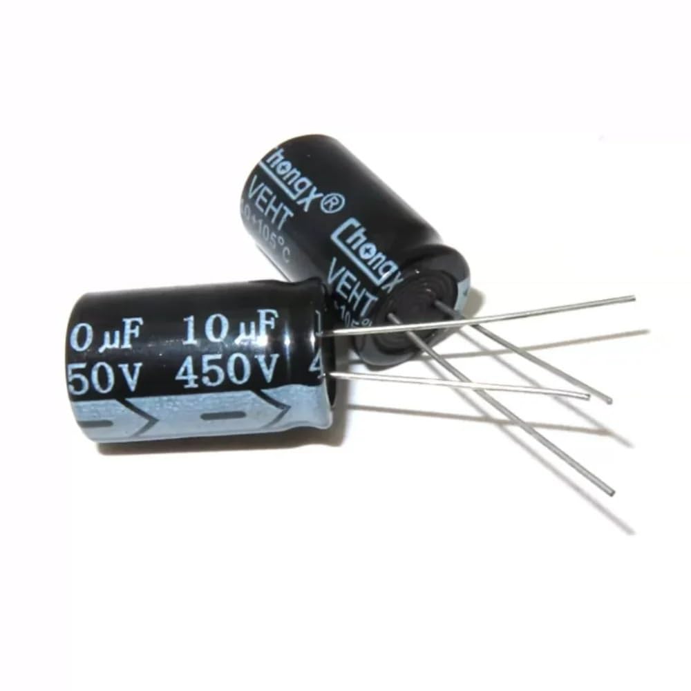ZDVHOMCB 10PCS 450V10UF Electrolytic Capacitor Volume 13 * 21mm 10uF/450V
