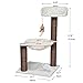 Catry Nirvana 3-Level Kitten Tree with Plush Perch, Soft Hammock, and Paper Rope Scratching Posts, Minimalist Cat Furniture for Climbing, Scratching & Resting, Ideal for Kittens & Small Cats, Beige