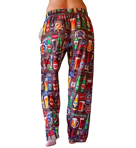 BRIEF INSANITY Lounge Pajama Pants for Men and Women| Beer Print Bottoms - Funny, Humorous, Novelty Loungewear Pants3