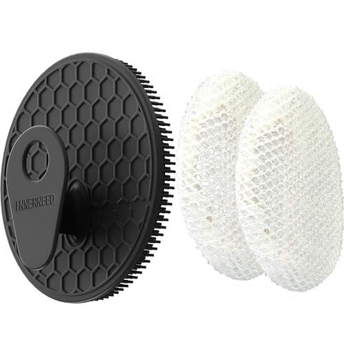 INNERNEED Food-Grade Soft Silicone Body Scrubber Shower Brush Gray | Handheld Cleansing Skin Brush Gentle Exfoliating and Lather Well Hygienic Bath Scrub for Women Men product thumbnail 13