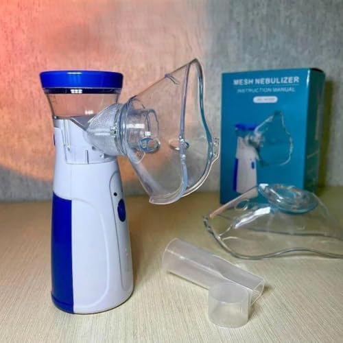 Image of HURRYSHOPPY Usb-c Rechargeable Nebulizer Machine for Adults and Kids, Super Quiet Portable Nebulizer for Baby, 2 Working Mode Travel and Household Use, Handheld Mesh Nebulizer for Breathing Problems