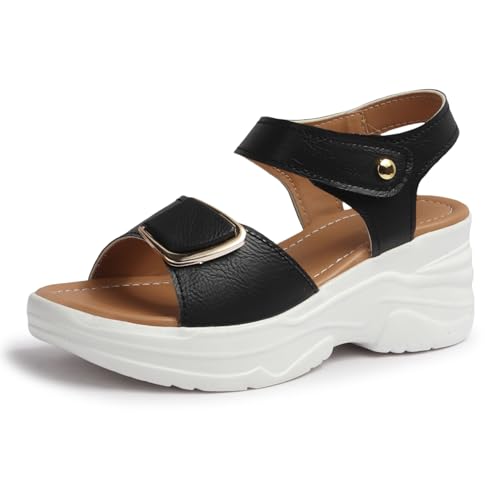 Image of LENSBURY Women Stylish Slippers Wedges I Flat Slip on Sandals I Stylish and Casual for Everyday use I Comfortable & Lightweight for Girls & Ladies LJOJO56