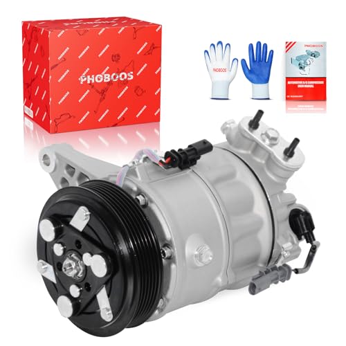 PHOBOOS A/C compressor with Clutch Compatible with Chevrolet Impala 2014-2020 Equinox 2016-2017 & GMC Terrain & Buick LaCrosse & Cadillac XTS Fast Cooling Ref. 68221