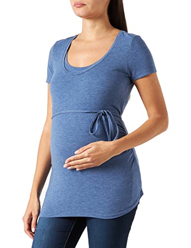 ESPRIT Maternity Damen T-shirt Nursing korte mouw T Shirt, Smoke Blue - 404, 42 EU Cover