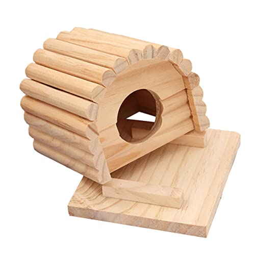 INOOMP 1個 ハムスター別荘山小屋 ハムスターハウス フェレット ハムスターの巣 犬用ベッド ペットミニ小屋ケージ 豚 ドッグゲート ペットのネズミ小屋 モルモット ネスト うさぎ 木製
