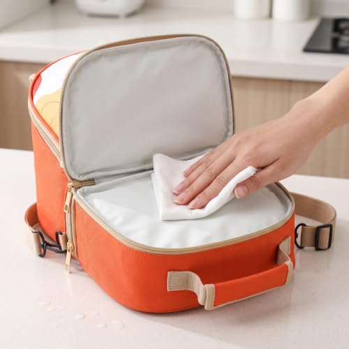 Bolsa leche portátil de doble capa para almacenamiento térmico de lactancia 4