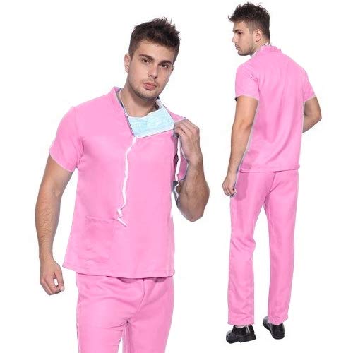 PrimeSurgicals Unisex Scrub Suit with 3 Top and 2 Trouser Pockets - (42 - XL, Baby Pink) (B08L3Q7ZWC) Amazon Price History, Amazon Price Tracker