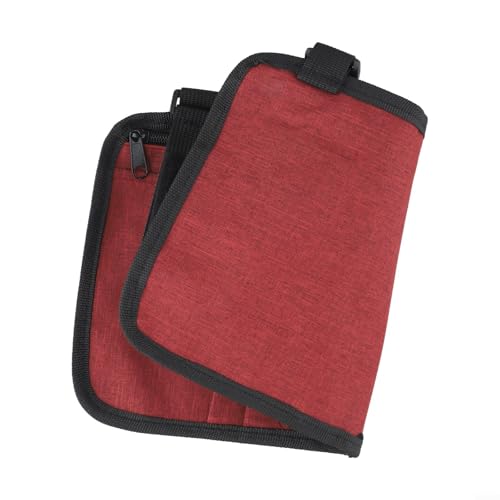 Bolsa de almacenamiento ajustable impermeable para reposabrazos de silla de ruedas, organizador lateral perfecto para ayudas de movilidad (rojo)
