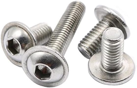 25x M5 x 40mm A2 Hex Socket Flanged Button Head Machine Bolts Screws Fully Threaded A2 304 Stainless Steel Hex Socket Screw Dome Head Allen Key Bolts for DIY