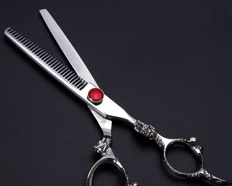 Nożyczki fryzjerskie 6 cali 440c Dragon Handle Cutting Barber do przerzedzania włosów (zestaw B) (zestaw