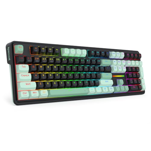 Image of Redragon K745 PRO Wireless Gasket RGB Gaming Keyboard, 108 Keys Mechanical Keyboard w /Extra 4 Hotkeys, Hot-Swap Socket, 5-Layer Noise Dampening, See-Through Round PBT Keycaps, Creamy Linear Switch