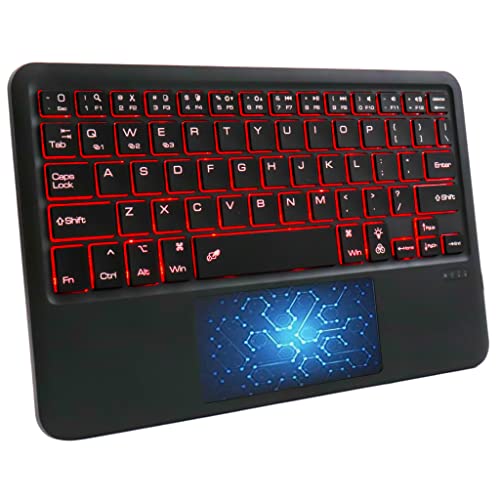 Bluetooth Wireless Keyboard with Multi-Gesture Trackpad, 7 Color...