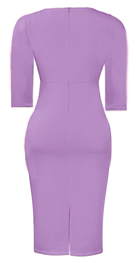 Image of ZVO Church Dress for Women Casual Dress Office Work Bodycon Midi Dresses
