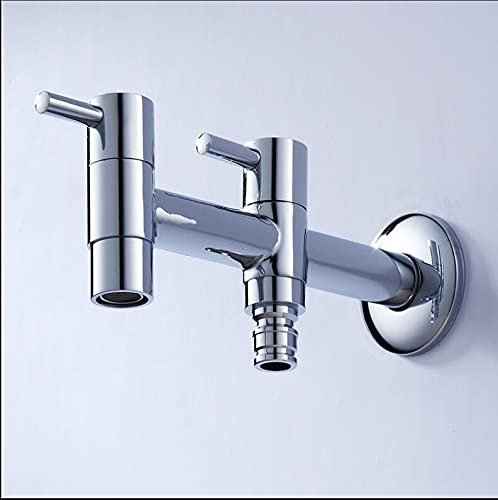 ADITAM Grifo Lavabo Baño Latón Doble Mando Grifo Jardín Doble Uso, Grifo Bib-Cock Grifo Lavadora Grifo Bibcock Cobre, Grifo Inodoro, Grifo Jardín Grifos Lavabo Double The Comfort