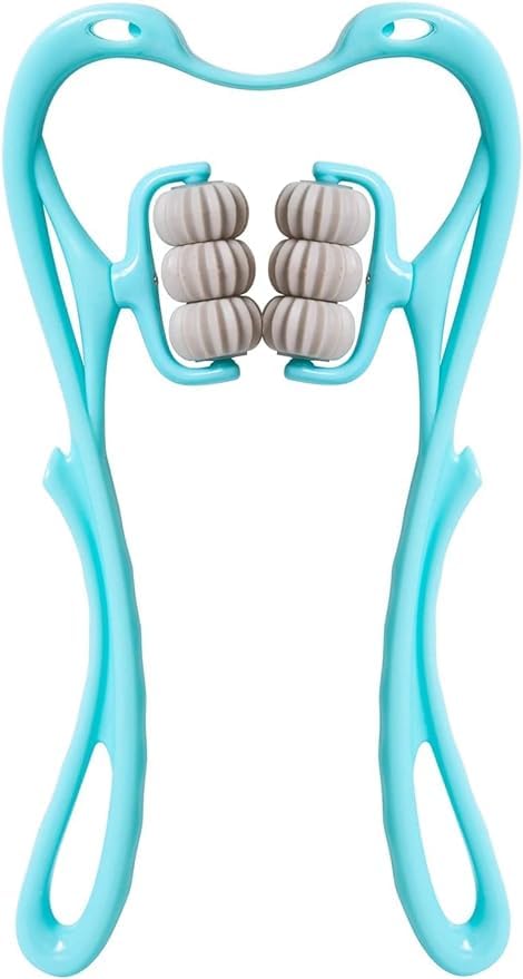 ZAHIRA ENTERPRICE Neck Massager, Trigger Point Roller Massager for Pain Relief deep Tissue Handheld Shoulder Massager Tool with 6 Balls Massage Point Suitable for Legs Waist Neck ZAHIRA ENTERPRICE Neck Massager, Trigger Point Roller Massager for Pain Relief deep Tissue Handheld Shoulder Massager Tool with 6 Balls Massage Point Suitable for Legs Waist Neck
