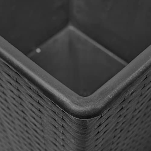 GARTENFREUDE, Portavaso quadrato in polyrattan