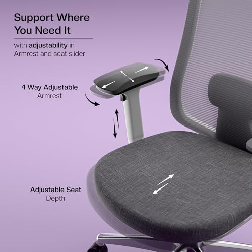 Image of Green Soul Cosmos Pro Premium Office Chair | High Back | Mesh Ergonomic Home Office Desk Chair (Sage Green) | DIY Installation| 3 Years Warranty