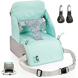 CALACOD - Trona portatil bebe de diseño - 2 en 1: trona de viaje + bolsa de gran capacidad - alzador/elevador de silla para mesa de comer - trona plegable ligera - 6m/3 años (15kg),color UNISEX
