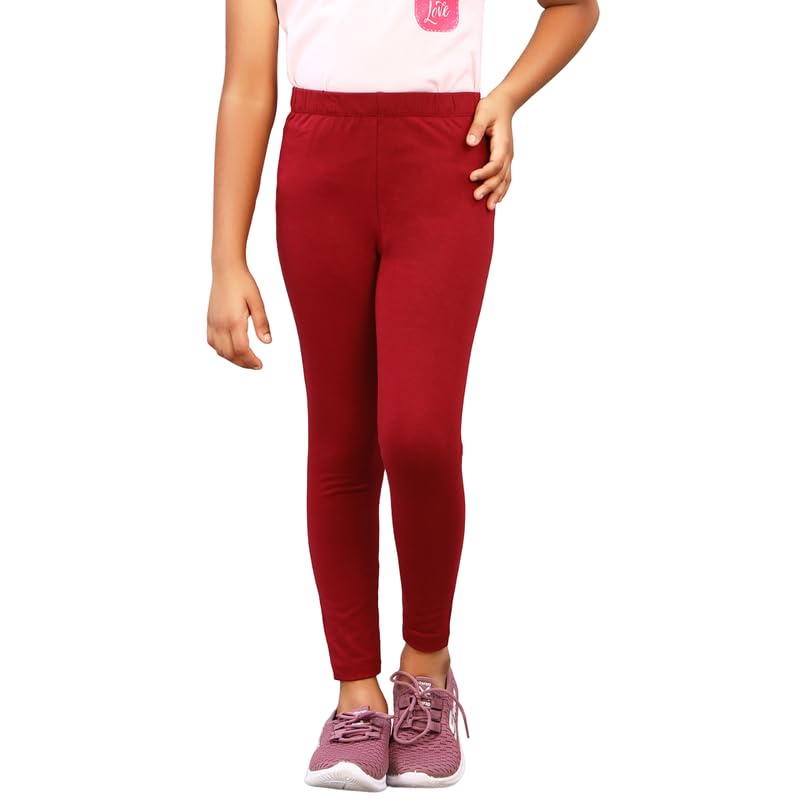 Image of ZION Leggings for Girls - Cotton Regular Fit Ankle Length | Soft & Comfortable | Perfect for Every Occasion - School, Play & Beyond | Multiple Sizes & Colors
