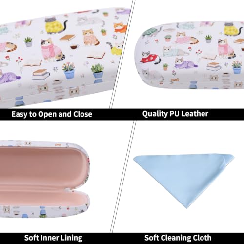 Image of PERFECTSIGHT Hard Shell Eyeglasses Case, Kawaii Protective Glasses Case for Kids, Cute Eyeglass Case for Women Men Girls