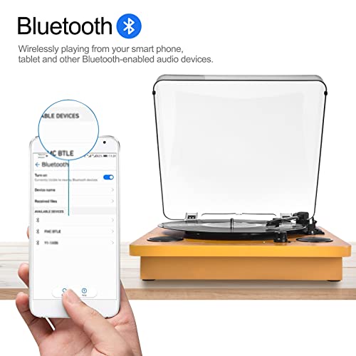 VQSLY Lecteur Vinyles, Platine Vinyle Bluetooth à Encodeur Numérique Portabl Bluetooth avec Haut-parleurs Stéréo… - Les Beatles, Paul McCartney, John Lennon, RIngo Starr, George Harrison VQSLY Lecteur Vinyles, Platine Vinyle Bluetooth à Encodeur Numérique Portabl Bluetooth avec Haut-parleurs Stéréo… – Image 5