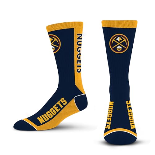 For Bare Feet NBA DENVER NUGGETS MVP Crew Sock Team Color Large