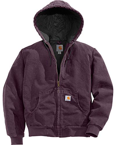 Carhartt Women's Sandstone Quilt Flannel Lined Active Jacket, Dusty Plum, Large