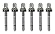 LP Latin Percussion Stimmschrauben Mini Timbales, Micro Snare, Drum Timbales, 6 x 42 mm, Chrome, 1VE = 6 Stück, LP2540