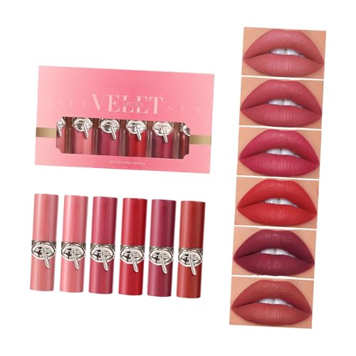 Pack of 6 Matte Lipsticks with Long Lasting 8 Hour Wear in Multiple Shades for Comfortable All Day Use Ideal Various Occasions Date Lipstick