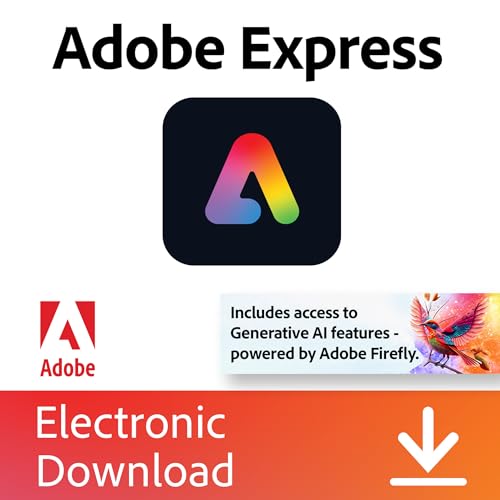 Image of Adobe Express Premium | All-in-One Graphic Design, Video & Social Media Tool | Web, Mobile & Desktop | Email Delivery