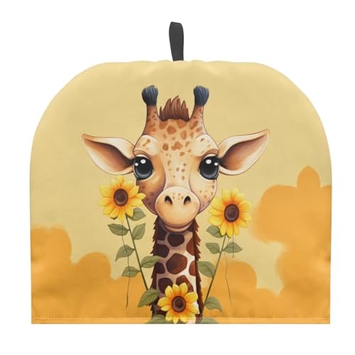 Tongluoye Sunflower Giraffe Tea Cozy for Teapot Dust Proof Tea Pot Cozy Cover Insulated Teapot Cosy Portable Kettle Warmer Cup Cozy Kitchen Accessory Cute Home Decorative Yellow