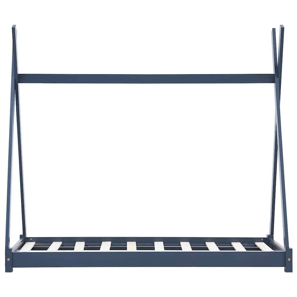 Générique Cadre de lit d'enfant Gris Bois de pin Massif 70x140 cm,Meubles, Mobilier pour Lits bébés et Enfants,283361