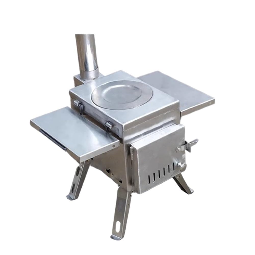 Stove heater, camping wood stove Outdoor Portable Wood Stove Tent Camping Stainless Steel Picnic Fire Heating(S)