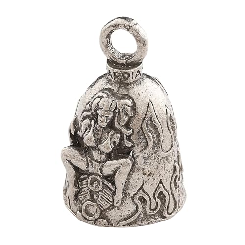 Image of Guardian Bell Good Luck Bell w /Keyring & Black Velvet Bag | Motorcycle Bell | Lead-Free Pewter | Made in USA