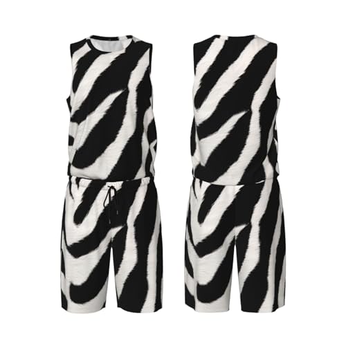 Maillot de basket-ball zèbre respirant pour homme avec short léger